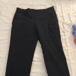 Ann Taylor Black Cotton Slacks Size 8